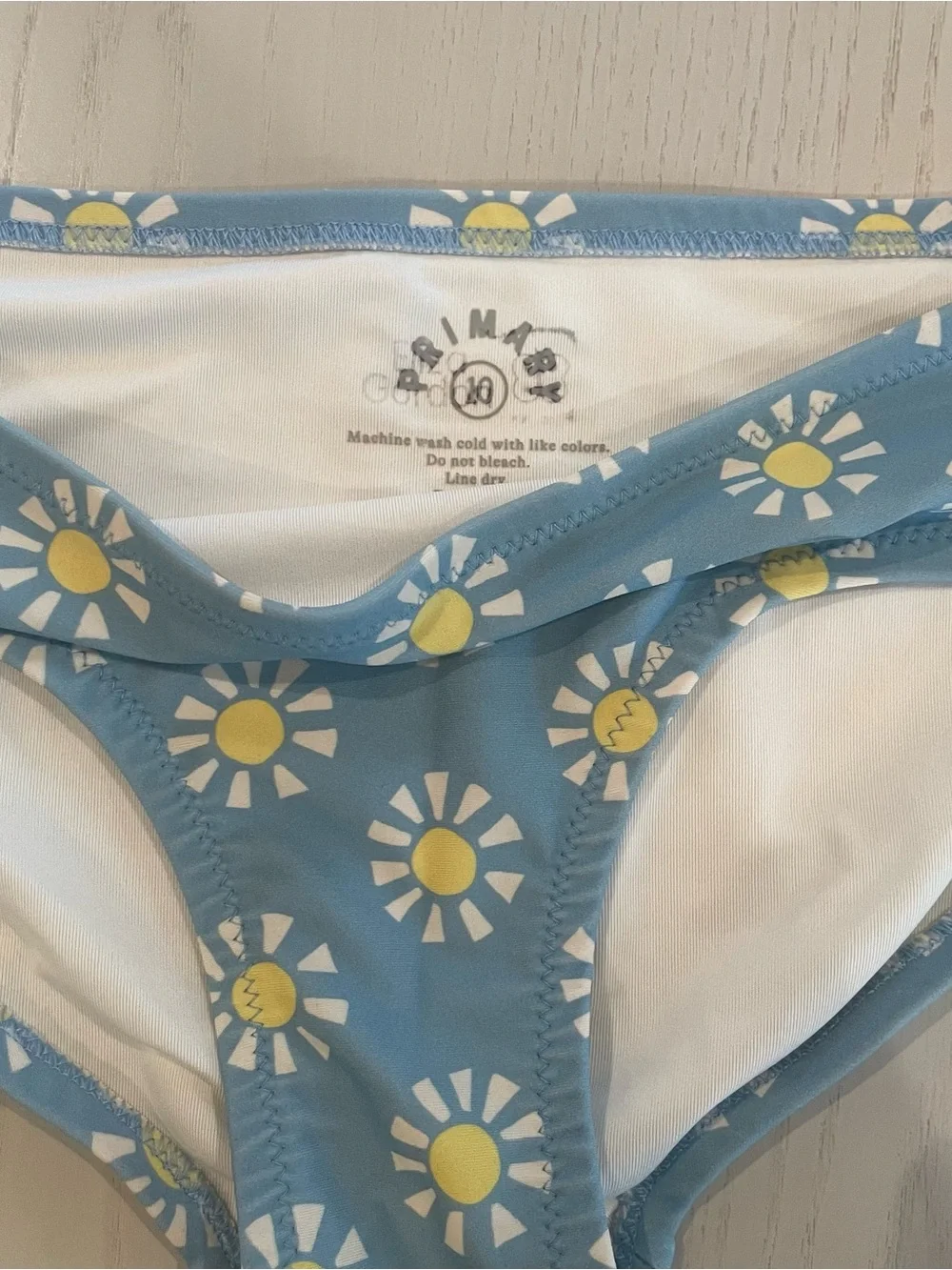 Primary Kids Swim Tank Bikini Bottom Swim Set (Daisy Floral Sun) - Size 10